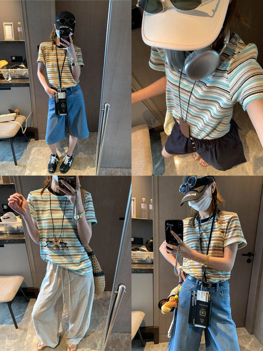何度でも着たくなる。マルチボーダーTシャツ