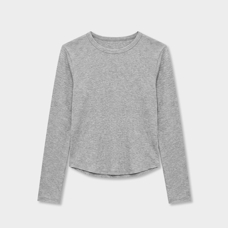 クルーネックロングスリーブTシャツ|ストレッチ・コンパクト