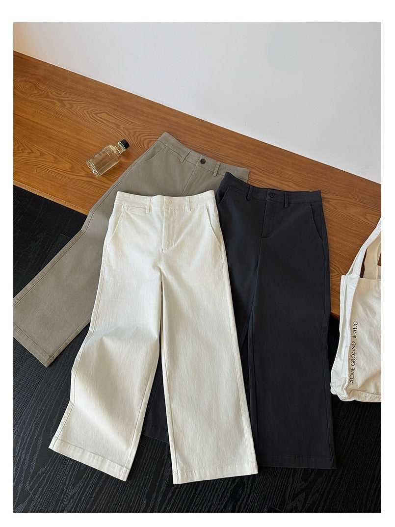 ストレッチストレートパンツ｜ハイウエスト・9分丈