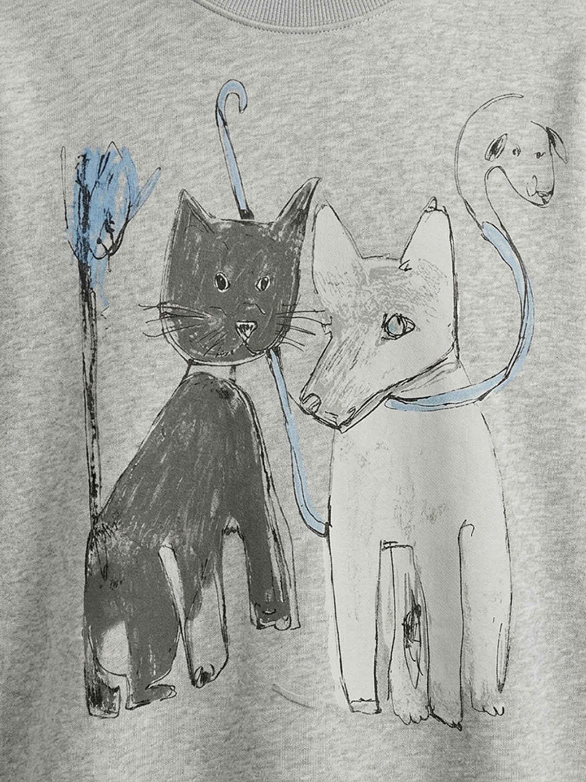 猫と犬のワンポイント。ふんわり、ゆったりスウェット。