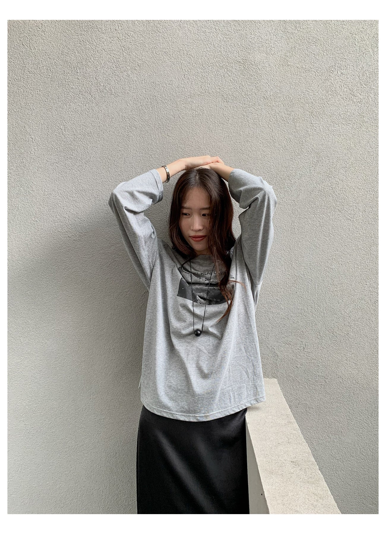 時間が、癒やす。プリントロングスリーブTシャツ