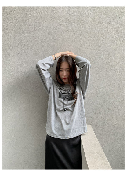 時間が、癒やす。プリントロングスリーブTシャツ