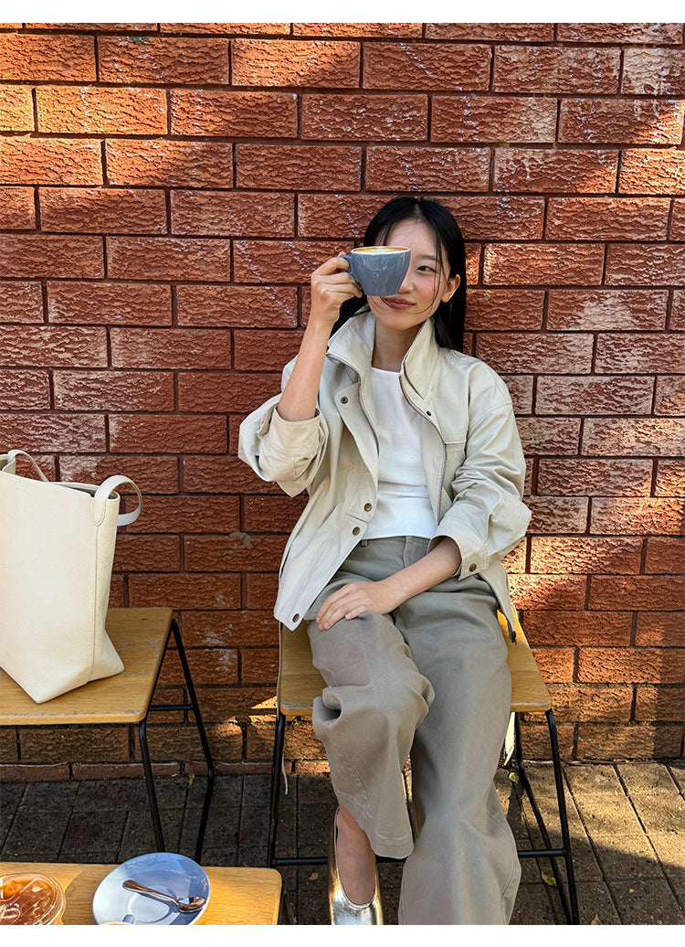 テンセル混ライトワークジャケット｜コーディネート 5