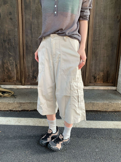 カーゴクロップドパンツ ミストホワイト | IROHI