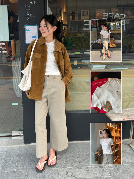 ストレッチストレートパンツ｜着用イメージ 1