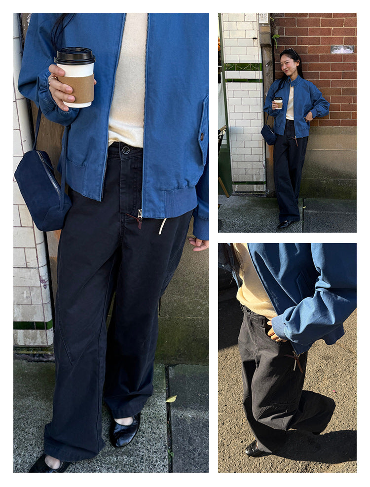 カーゴワイドパンツ｜ハイウエスト・スリムシルエット