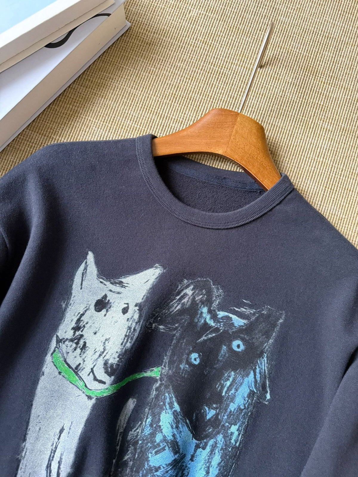 猫と犬のワンポイント。ふんわり、ゆったりスウェット。
