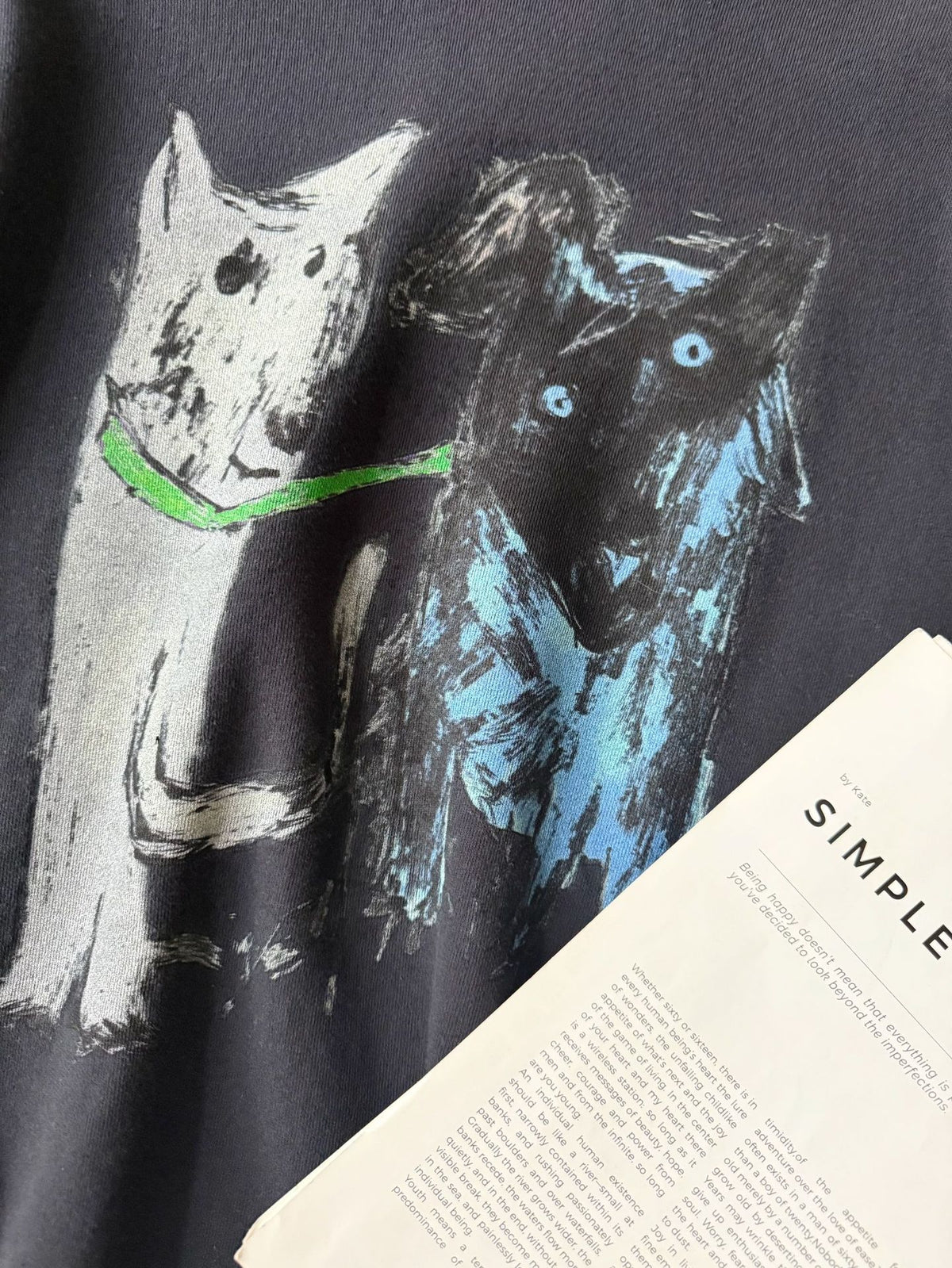 猫と犬のワンポイント。ふんわり、ゆったりスウェット。