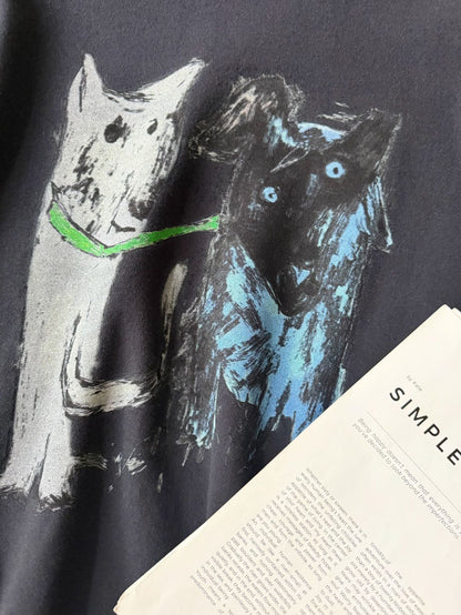 猫と犬のワンポイント。ふんわり、ゆったりスウェット。