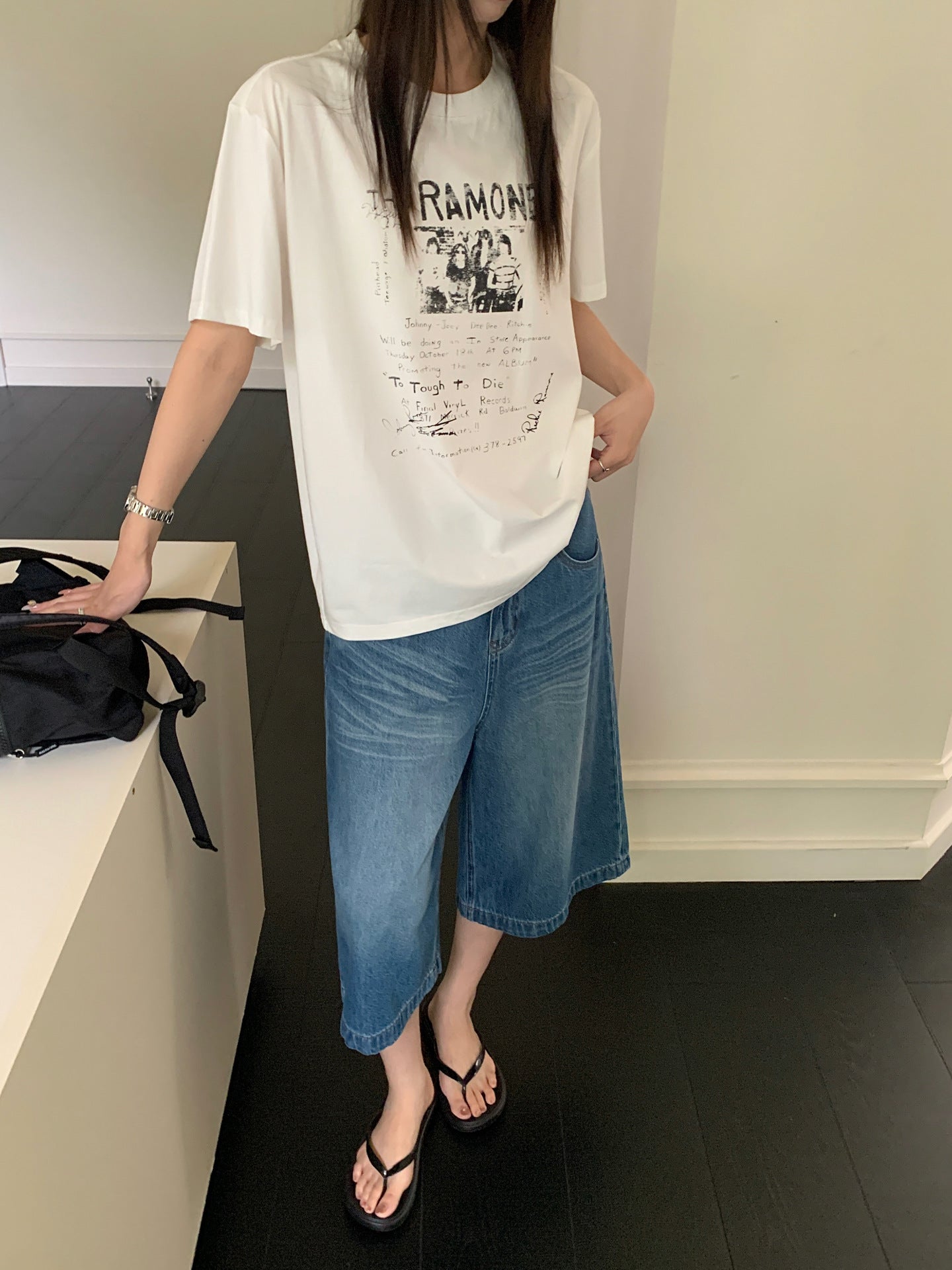 ヴィンテージバンドプリントTシャツ ホワイト | IROHI