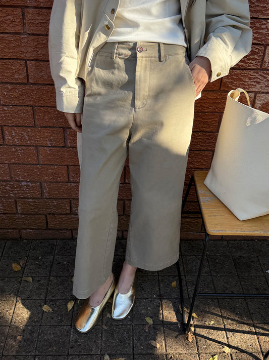 ストレッチストレートパンツ｜ハイウエスト・9分丈