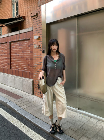 涼やかに、はく。カーゴクロップドパンツ
