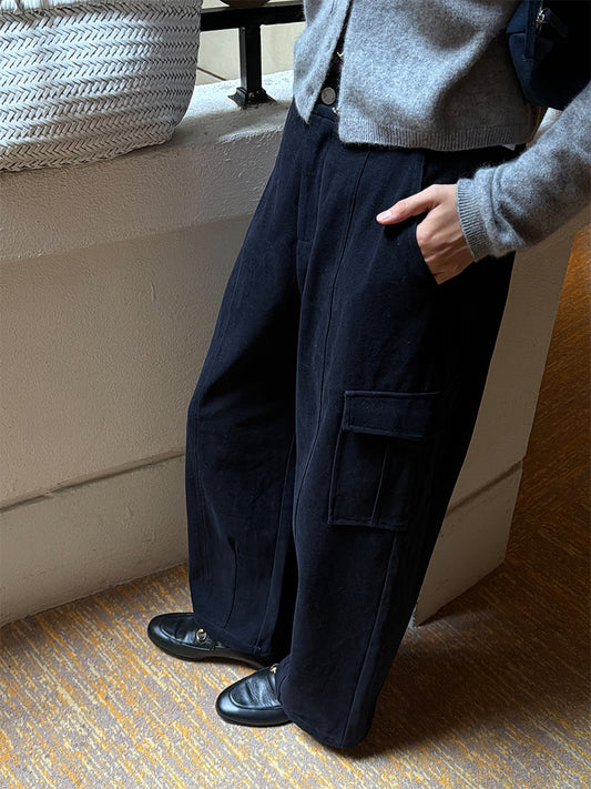 コットン100% カーゴワイドパンツ｜ドローコード付き 2WAY 大容量ポケット