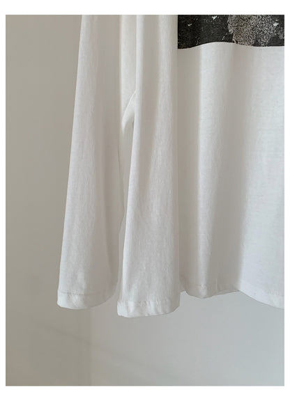 時間が、癒やす。プリントロングスリーブTシャツ