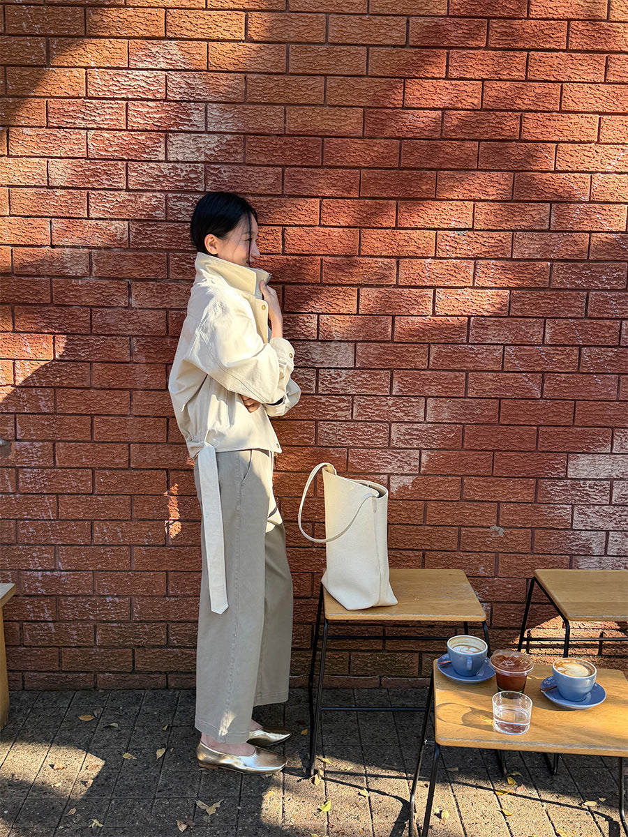 ストレッチストレートパンツ｜ハイウエスト・9分丈
