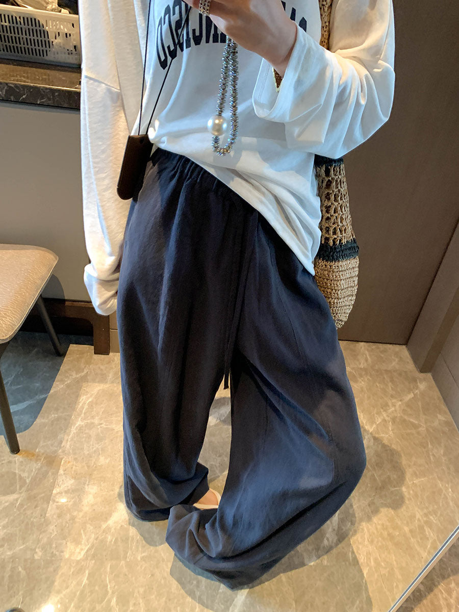 涼しくて、腦が長く見える。テンセルリネンワイドパンツ