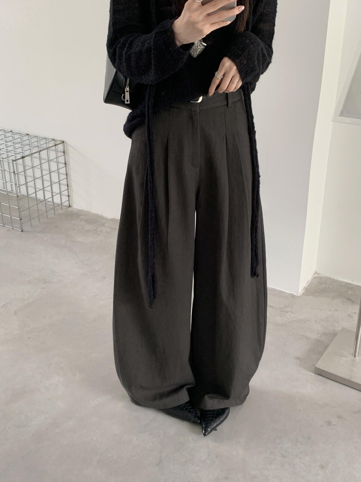 バルーンシルエット ワイドパンツ｜テンセルコットン・5色