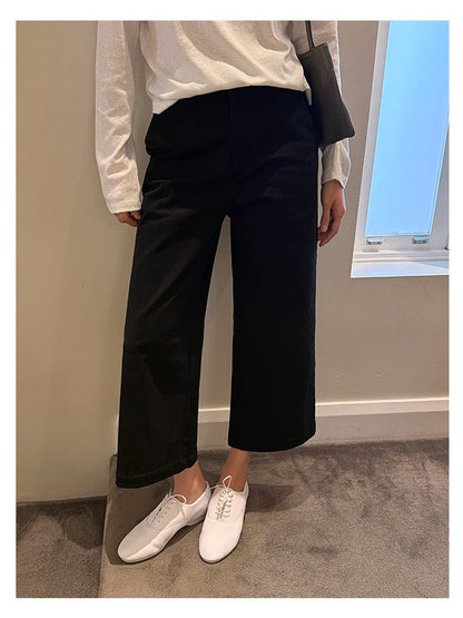 ストレッチストレートパンツ｜ハイウエスト・9分丈