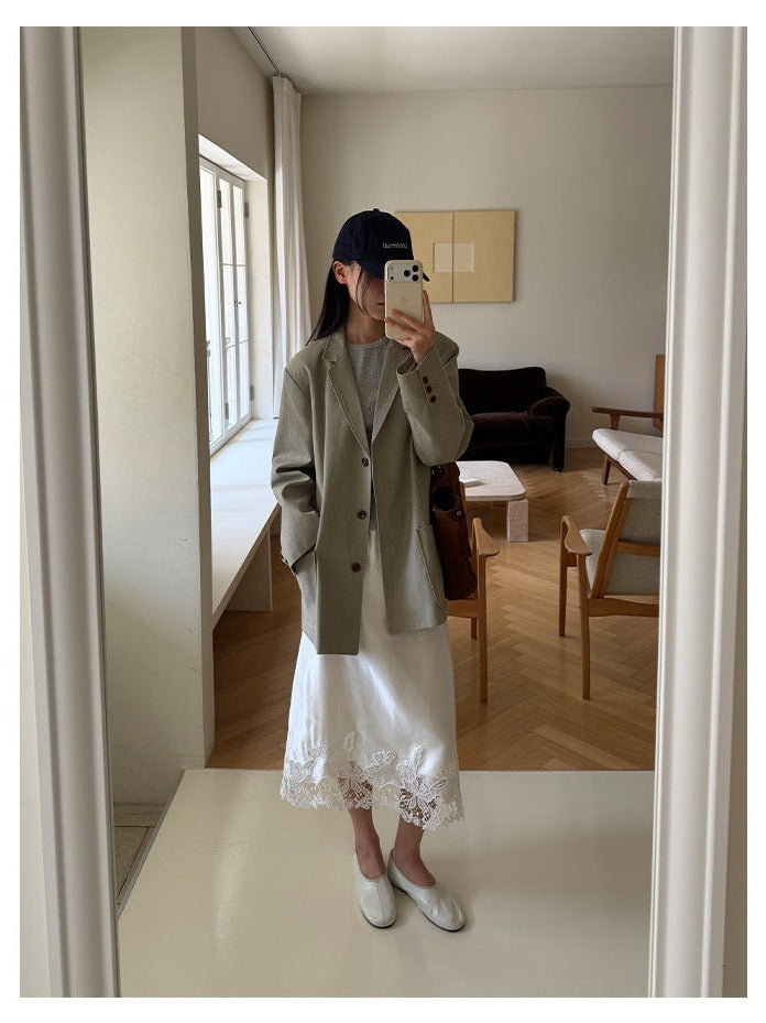 クルーネックロングスリーブTシャツ｜ストレッチ・コンパクト