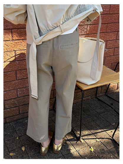 ストレッチストレートパンツ｜ハイウエスト・9分丈
