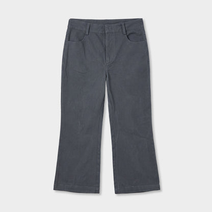 ハイウエストストレッチフレアパンツ｜7分丈・脱け感シルエット