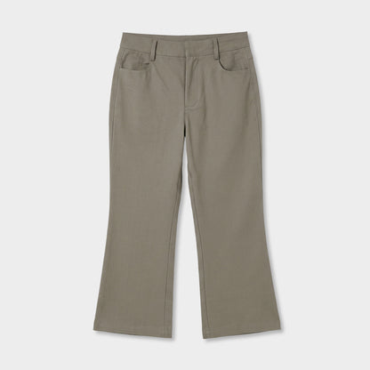 ハイウエストストレッチフレアパンツ｜7分丈・抜け感シルエット