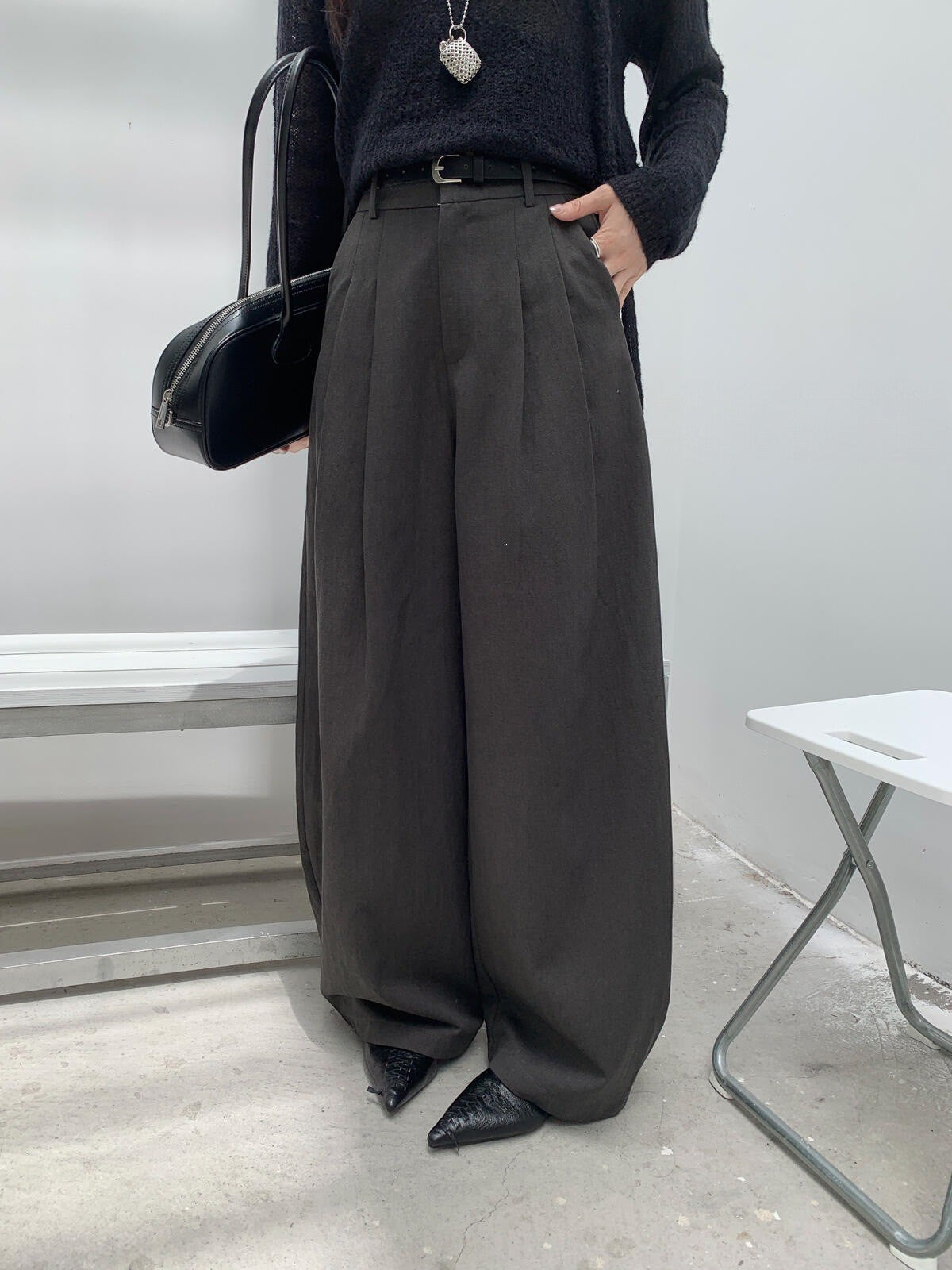 バルーンシルエット ワイドパンツ｜テンセルコットン・5色