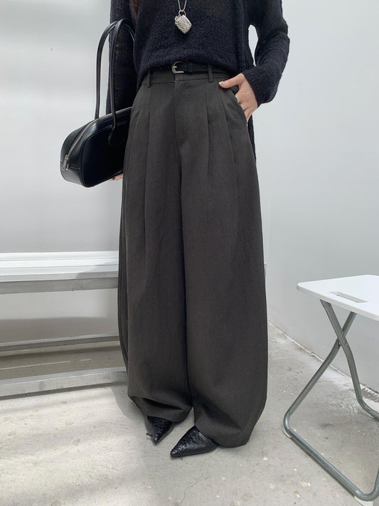 バルーンシルエット ワイドパンツ｜テンセルコットン・5色