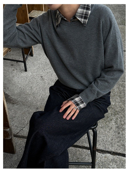 チェックシャツ｜ワイドシルエット・ロングスリーブ