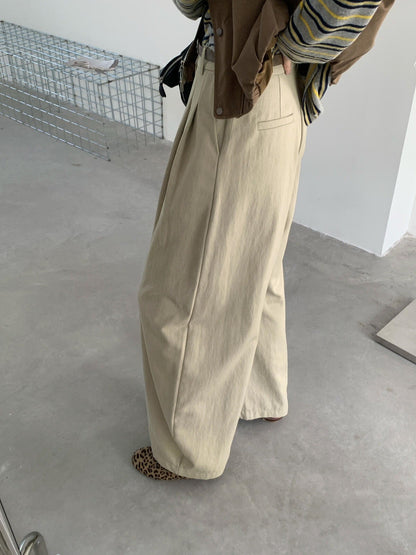 バルーンシルエット ワイドパンツ｜テンセルコットン・5色