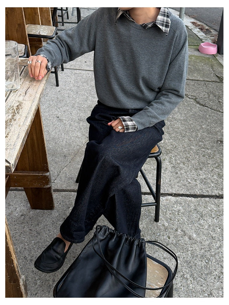チェックシャツ｜ワイドシルエット・ロングスリーブ