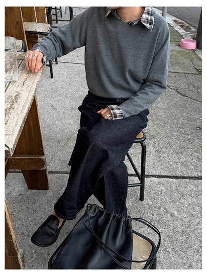 チェックシャツ｜ワイドシルエット・ロングスリーブ