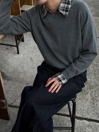 チェックシャツ｜ワイドシルエット・ロングスリーブ