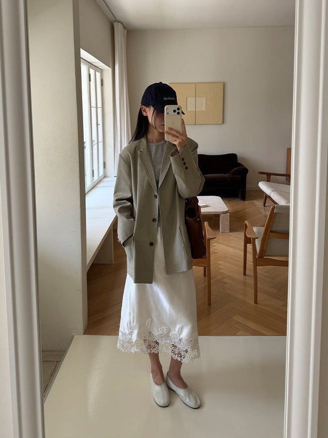 クルーネックロングスリーブTシャツ｜ストレッチ・コンパクト