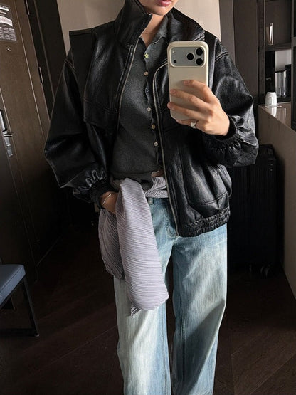 カシミヤ混ニットカーディガン｜フロントボタン・半袖